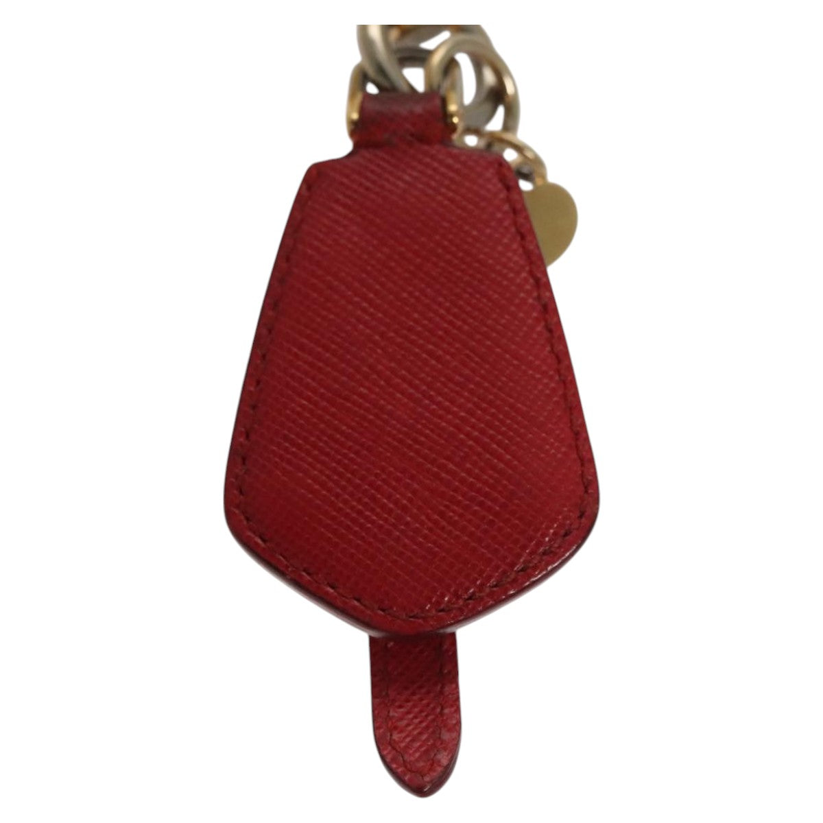 PRADA Key Ring Leather Red ac3521