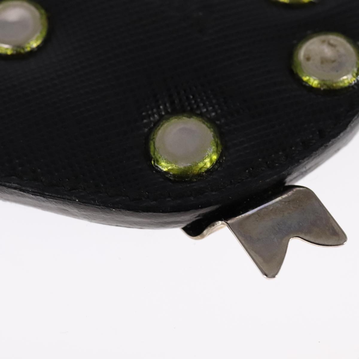 PRADA Key Ring Leather Black ac3522