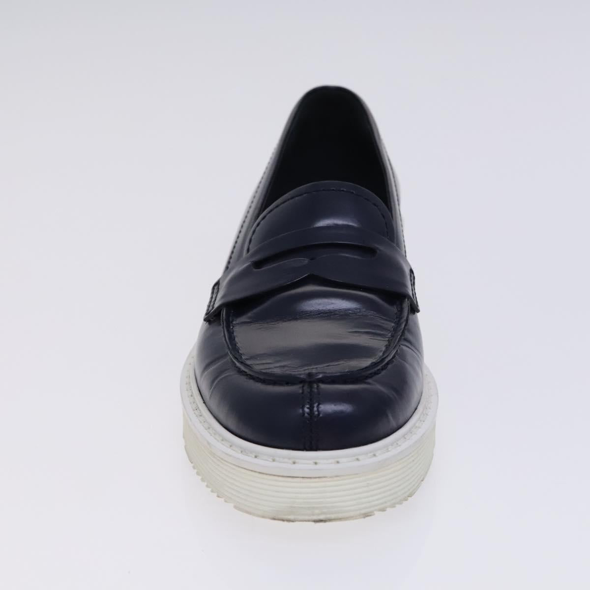 PRADA Sports Loafers shoes Leather Navy ac3709