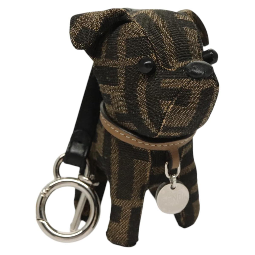 FENDI Zucca Canvas Charm Black Brown ac3769