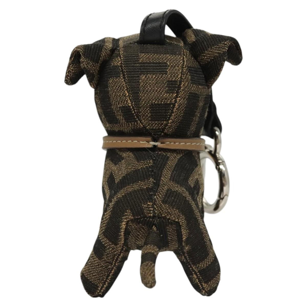 FENDI Zucca Canvas Charm Black Brown ac3769