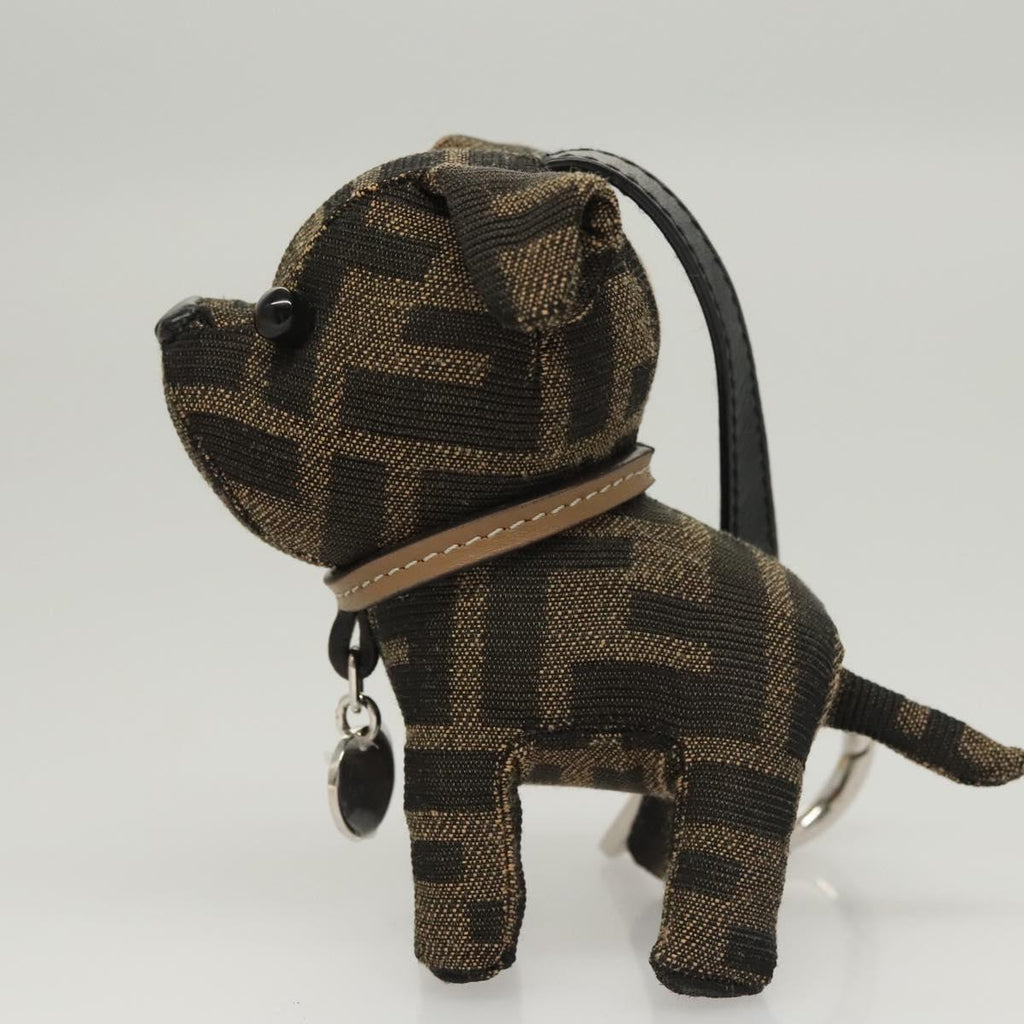 FENDI Zucca Canvas Charm Black Brown ac3769