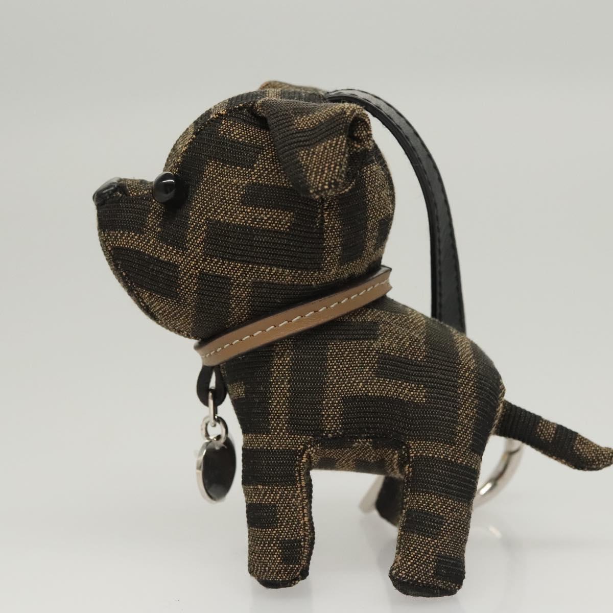FENDI Zucca Canvas Charm Black Brown ac3769