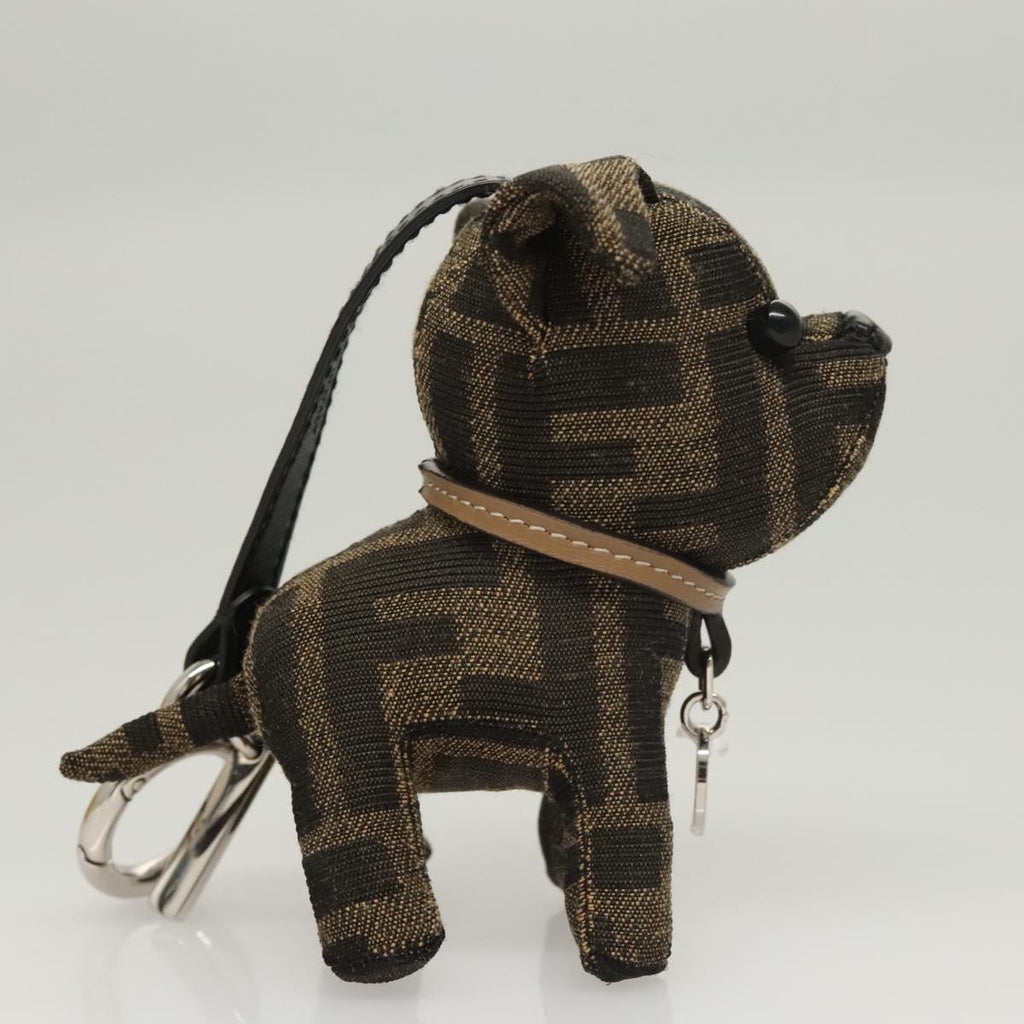 FENDI Zucca Canvas Charm Black Brown ac3769