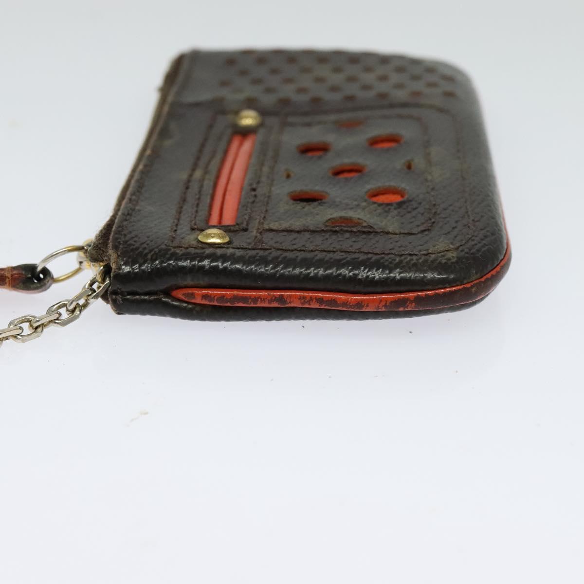 LOUIS VUITTON Monogram Perfo Pochette Cles Coin Purse Orange M95222 ac3778