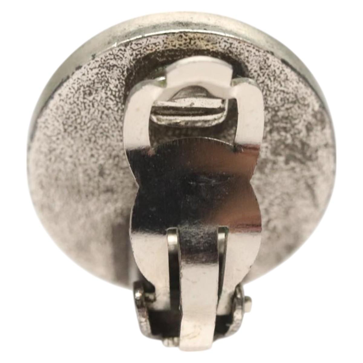 CHANEL Earring metal Silver CC ac3797