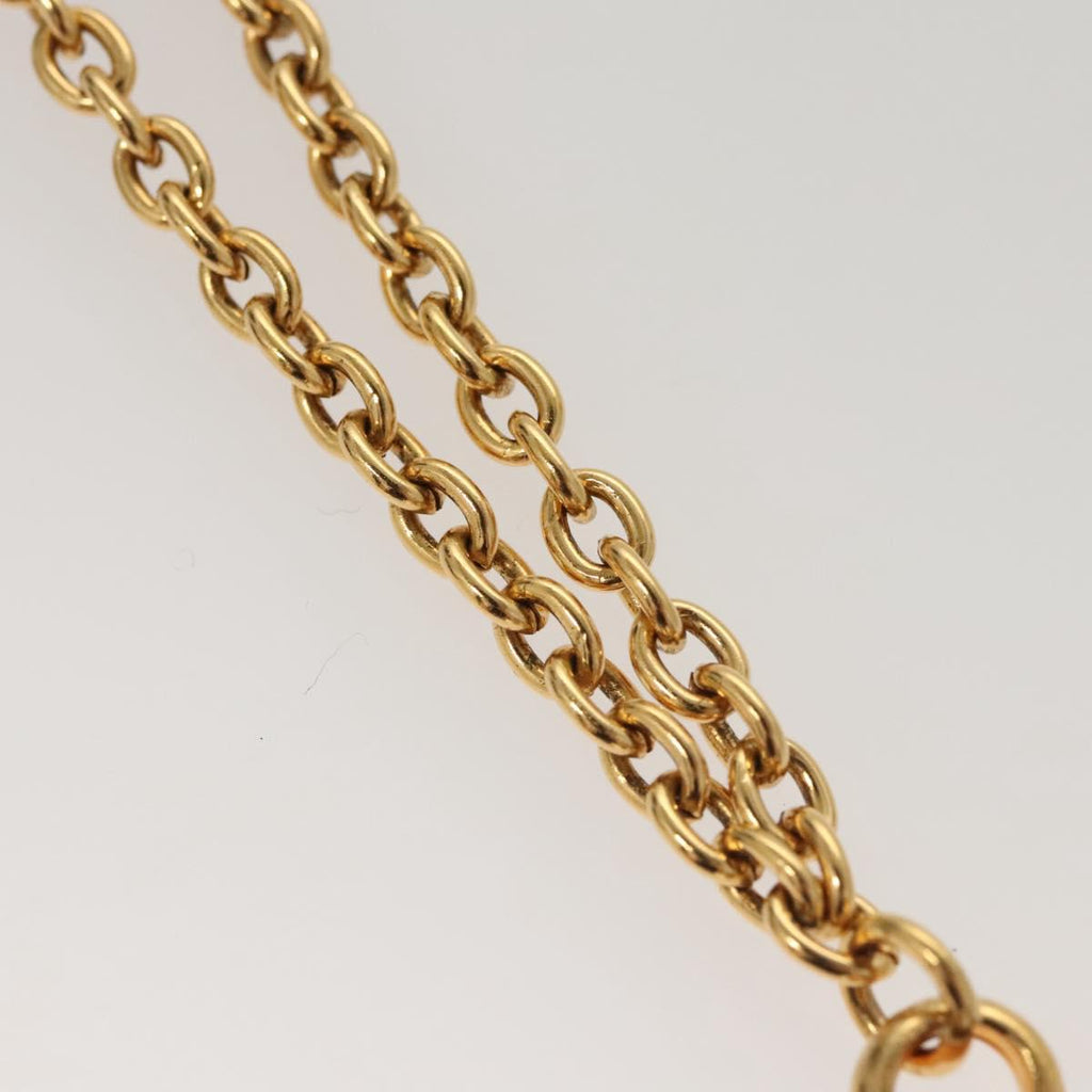 CHANEL COCO Mark Chain Necklace metal Gold CC ac3798