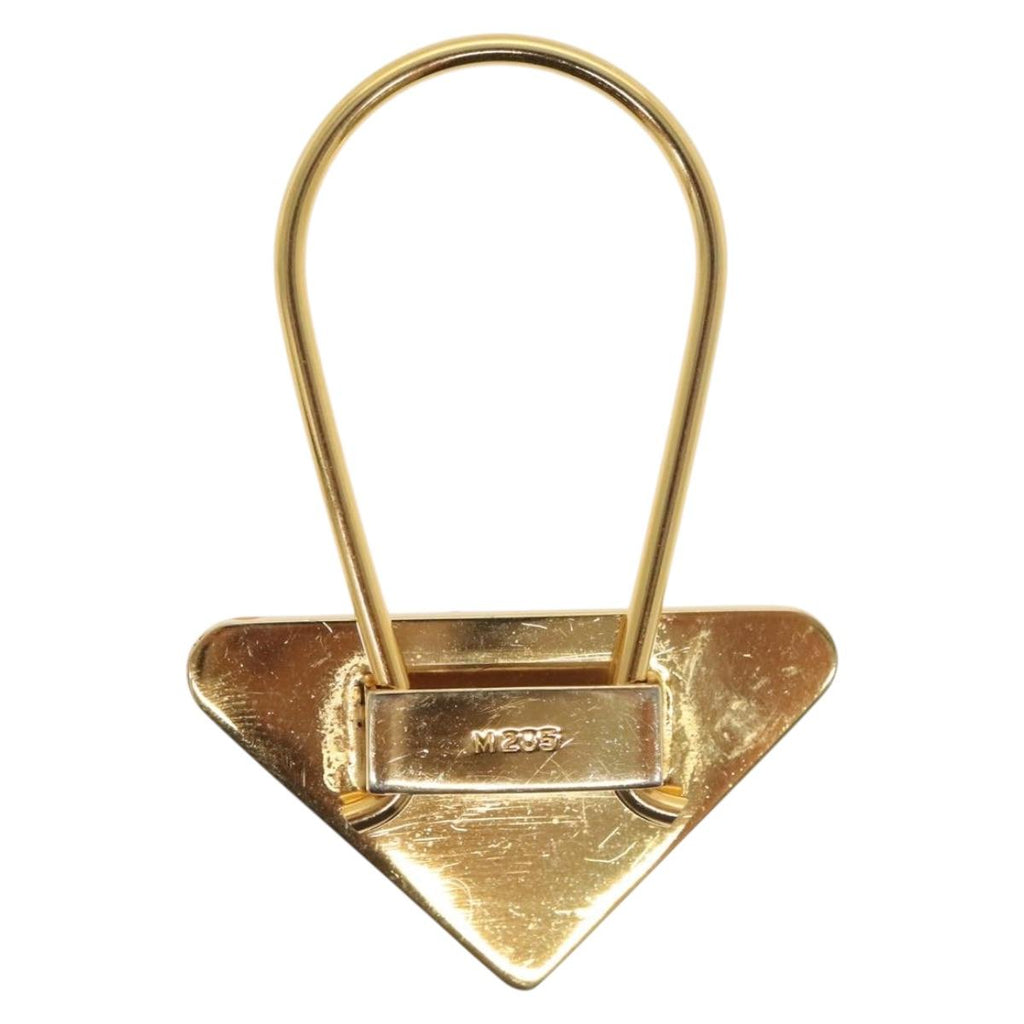 PRADA Key Ring metal Black Gold ac3873