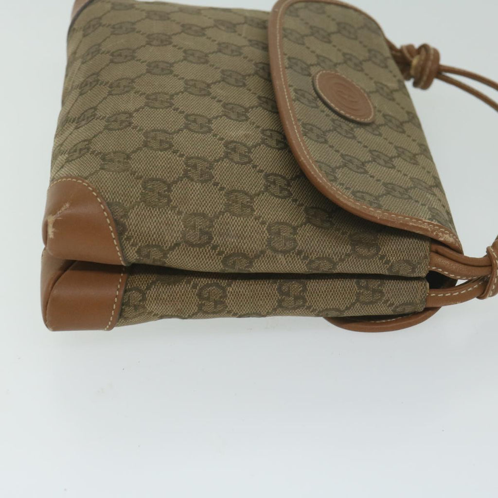 GUCCI GG Canvas Shoulder Bag Beige ai697