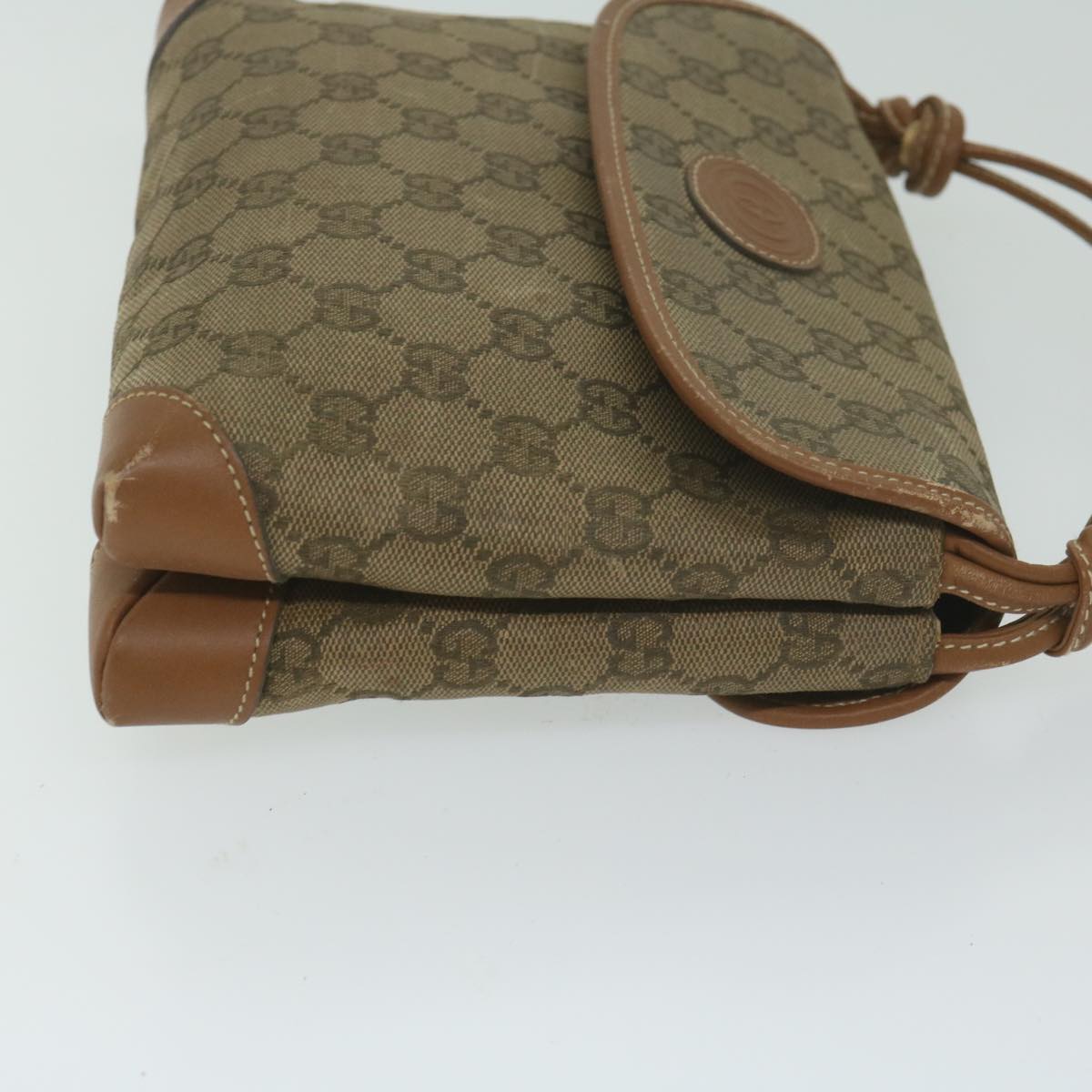 GUCCI GG Canvas Shoulder Bag Beige ai697