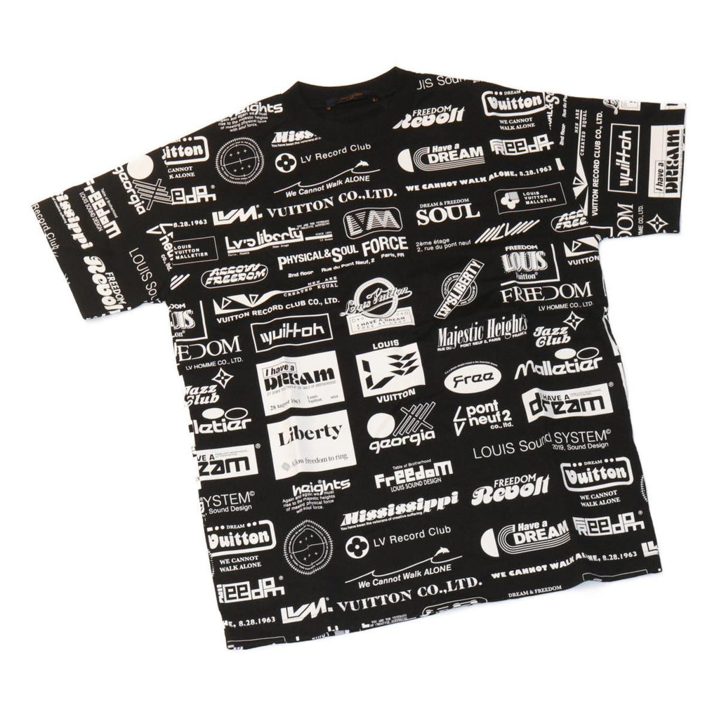 LOUIS VUITTON All Over Logo T-shirt XS Fall Winter 2019Limited Black ak186A