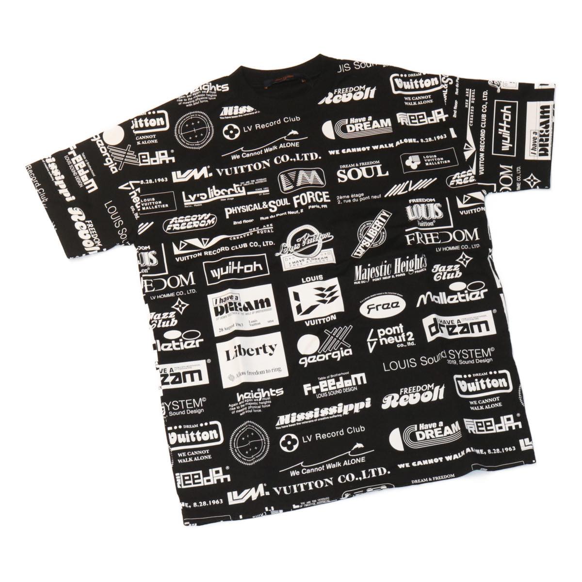 LOUIS VUITTON All Over Logo T-shirt XS Fall Winter 2019Limited Black ak186A