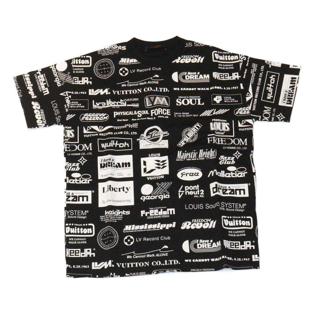 LOUIS VUITTON All Over Logo T-shirt XS Fall Winter 2019Limited Black ak186A