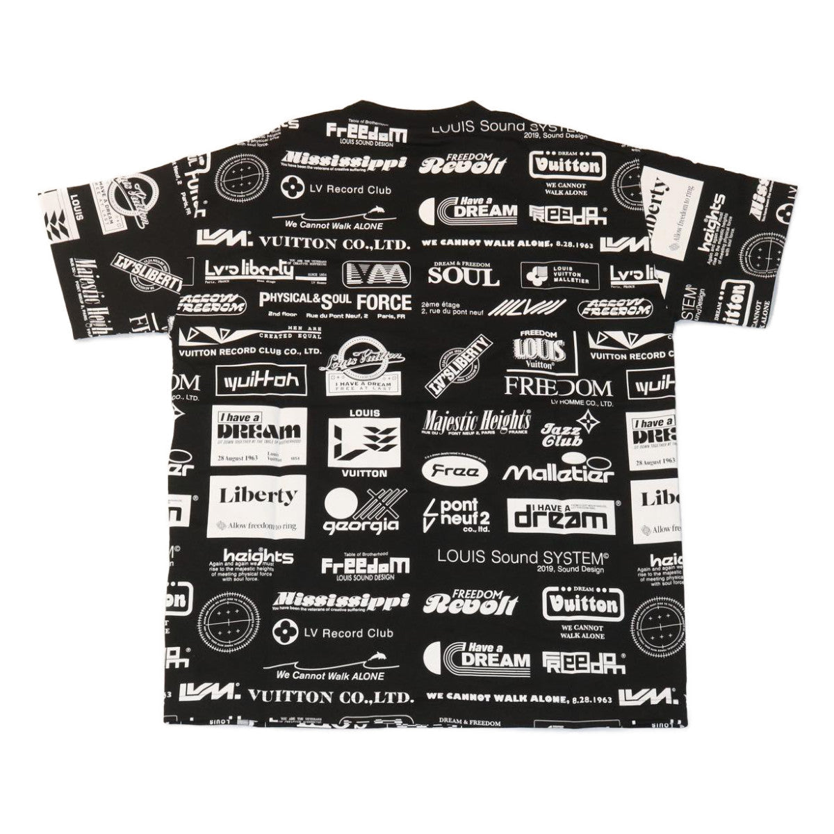 LOUIS VUITTON All Over Logo T-shirt XS Fall Winter 2019Limited Black ak186A