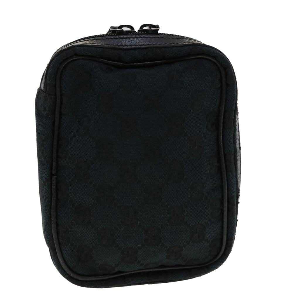 GUCCI GG Canvas Pouch 2Set Black Beige am3271