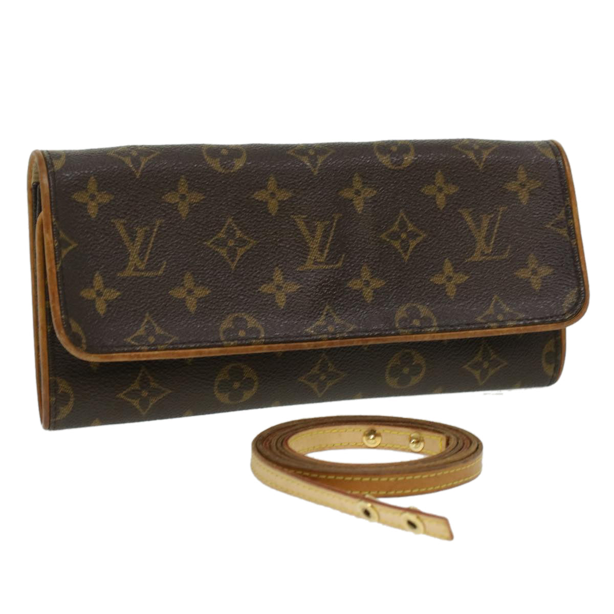LOUIS VUITTON Monogram Pochette Twin GM Shoulder Bag M51852 LV am3572