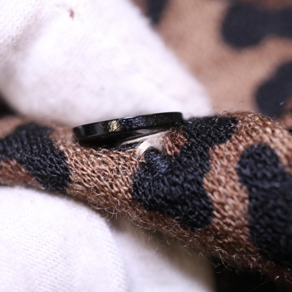 FENDI Leopard Long Sleeved Shirt Wool Brown am3595