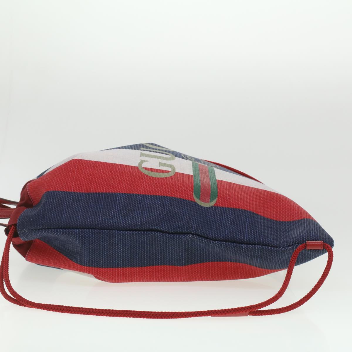 GUCCI Web Sherry Line Backpack Canvas Tricolor Red Blue Green 473872 am3970