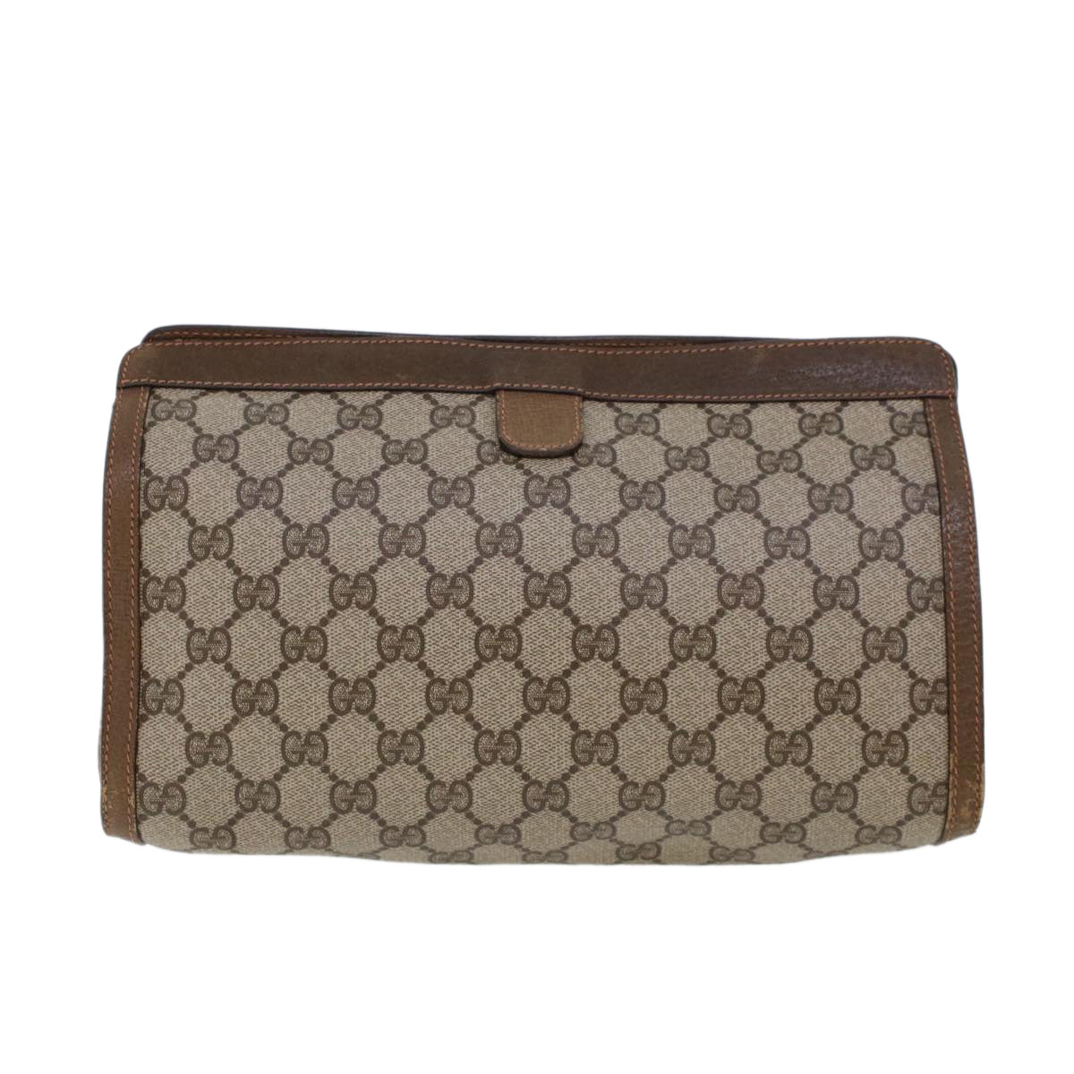 GUCCI GG Canvas Web Sherry Line Clutch Bag Beige Red Green 89.01.033 am4410