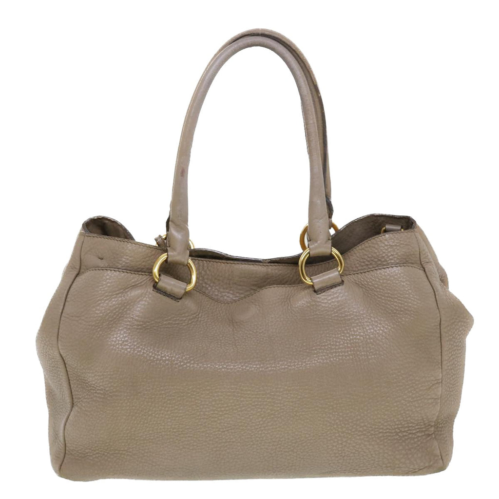 PRADA Shoulder Bag Hand Bag Leather Nylon 3Set Black Gray am4509