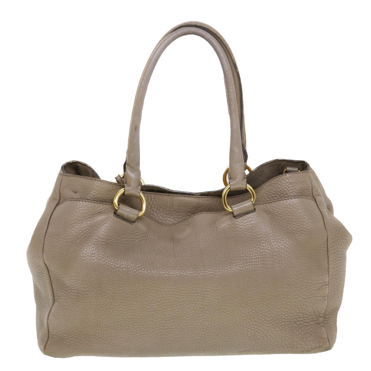 PRADA Shoulder Bag Hand Bag Leather Nylon 3Set Black Gray am4509