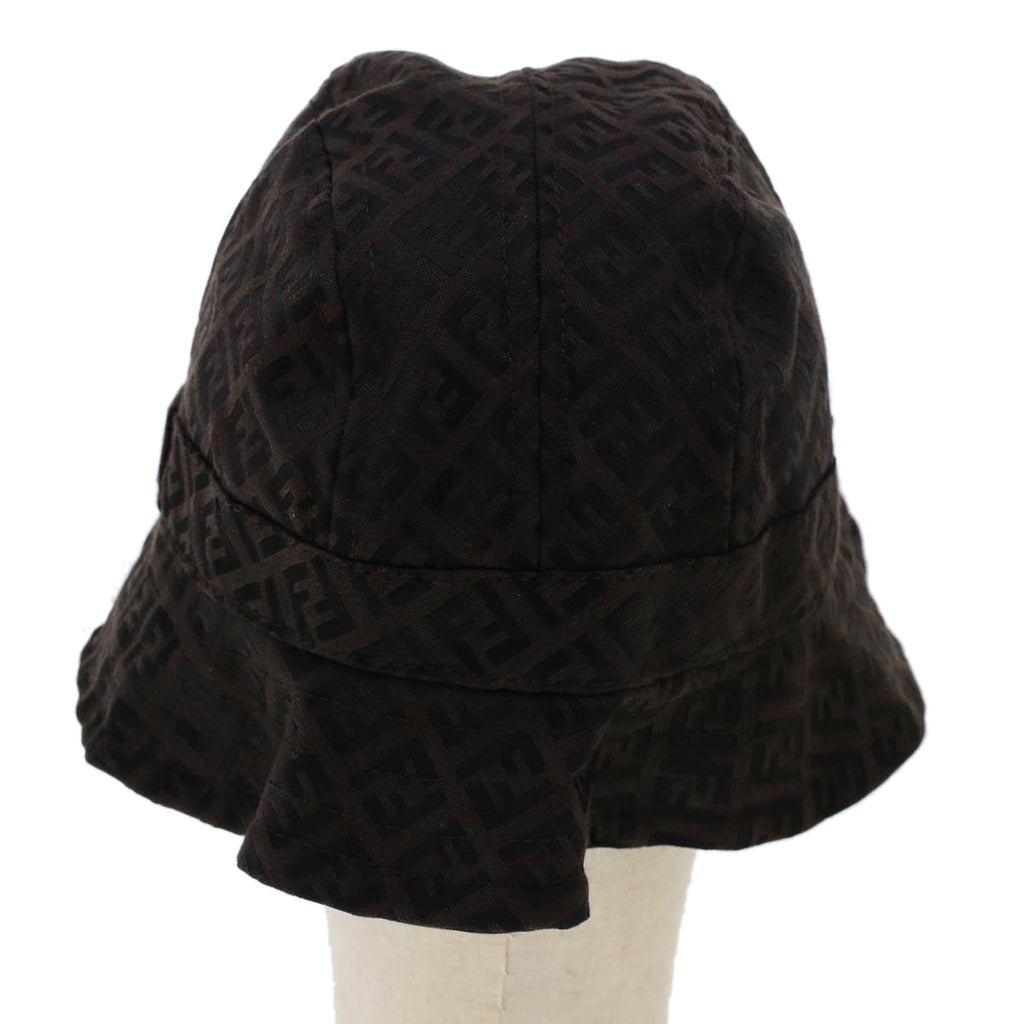 FENDI Zucchino Canvas Hat M Brown am4612