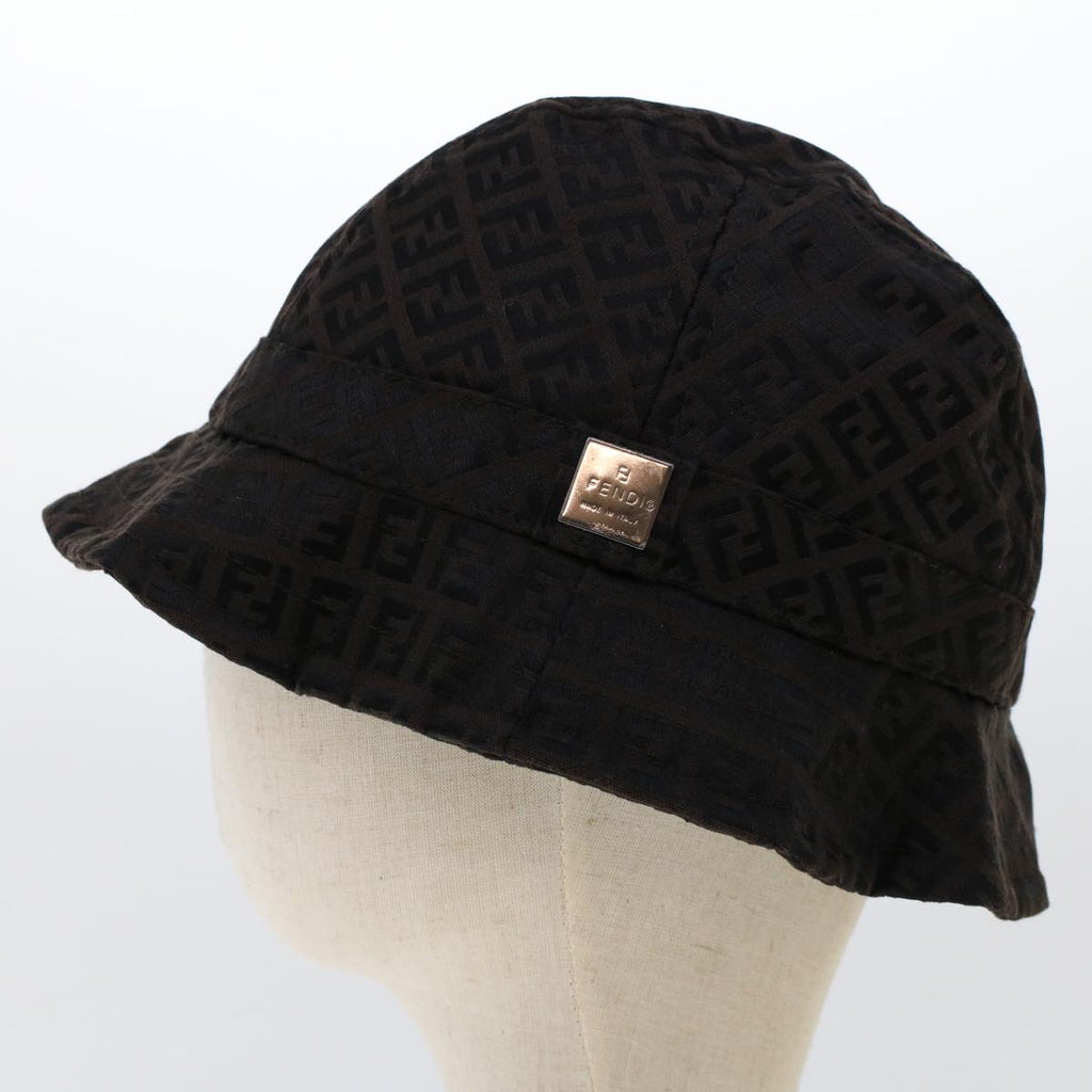 FENDI Zucchino Canvas Hat M Brown am4612