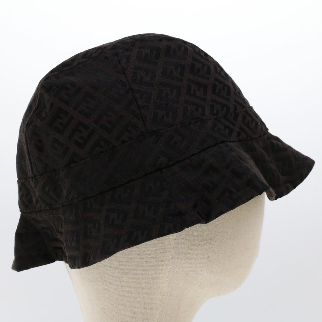 FENDI Zucchino Canvas Hat M Brown am4612
