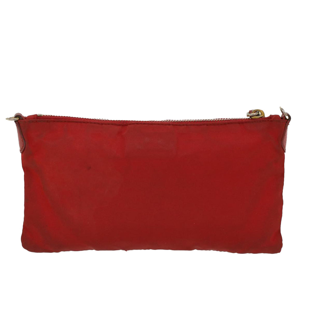 PRADA Pochette Pouch Nylon Red am4699