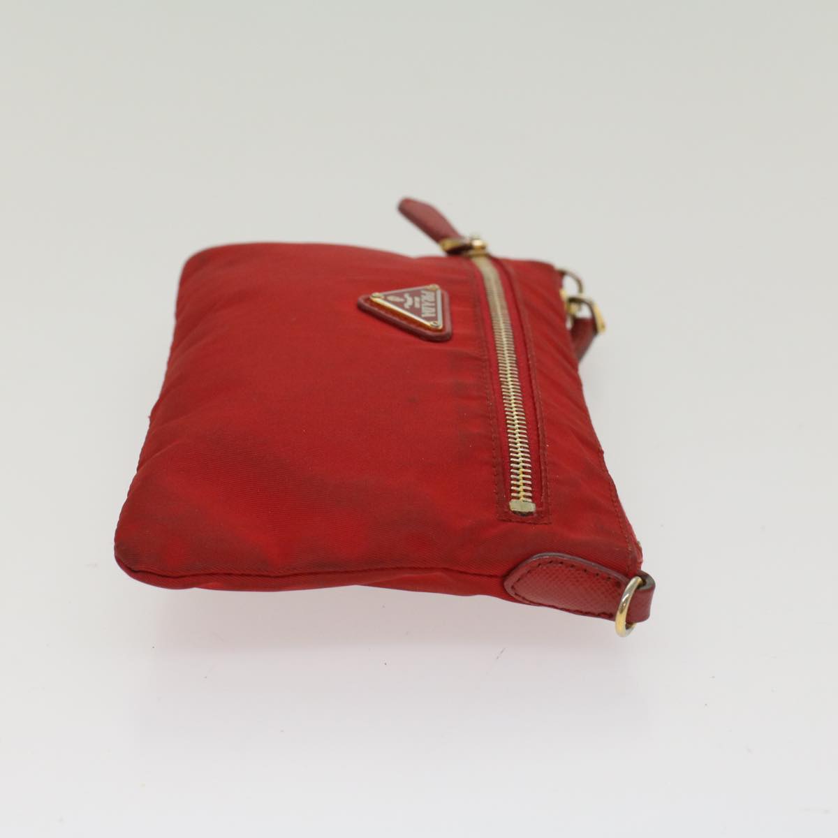 PRADA Pochette Pouch Nylon Red am4699