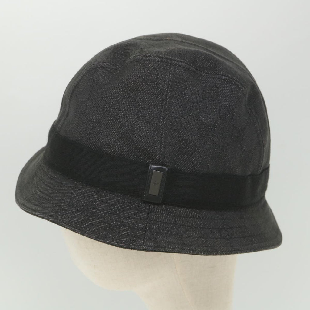 GUCCI GG Canvas Hat L Size Gray am5225