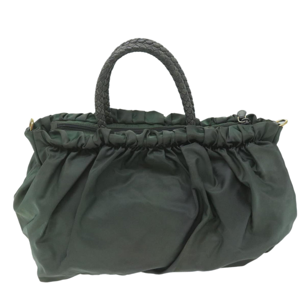 PRADA Hand Bag Nylon 2way Khaki am5403