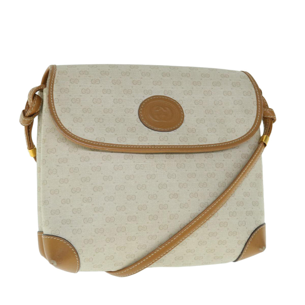 GUCCI Micro GG Supreme Shoulder Bag PVC Beige 007 123 0087 am5471