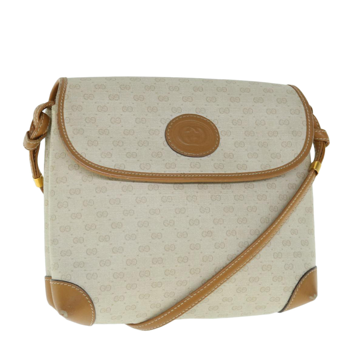GUCCI Micro GG Supreme Shoulder Bag PVC Beige 007 123 0087 am5471
