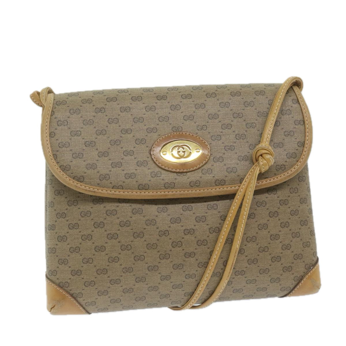GUCCI Micro GG Supreme Shoulder Bag PVC Leather Beige 007 49 5548 am5530