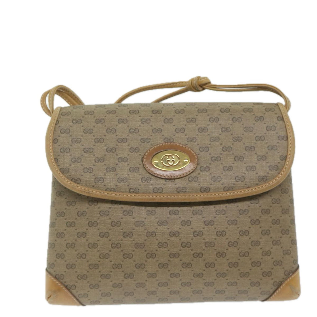 GUCCI Micro GG Supreme Shoulder Bag PVC Leather Beige 007 49 5548 am5530