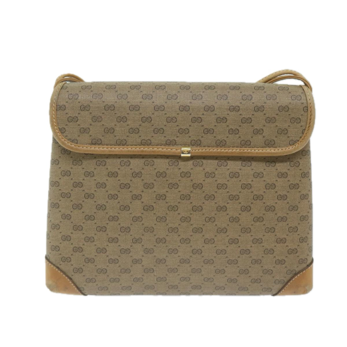 GUCCI Micro GG Supreme Shoulder Bag PVC Leather Beige 007 49 5548 am5530