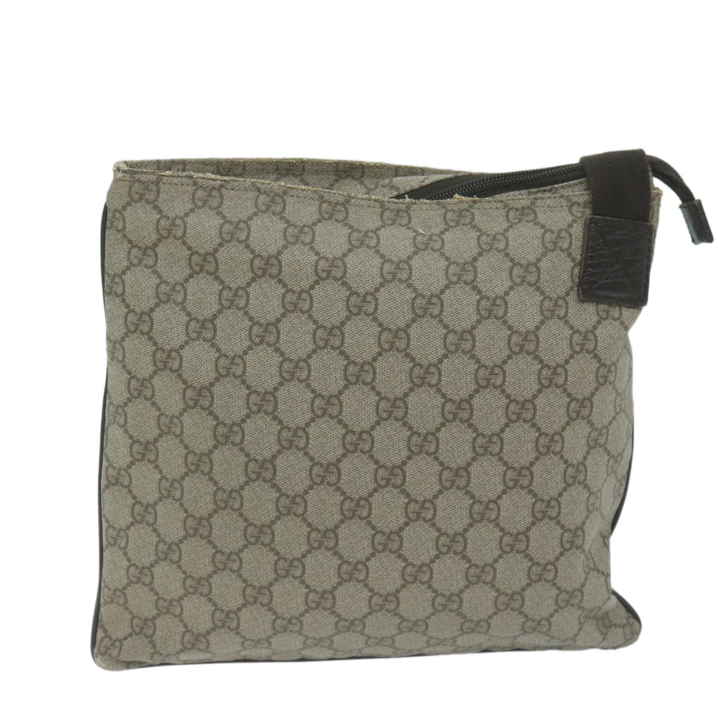 GUCCI GG Supreme Shoulder Bag PVC Beige 141626 am5746