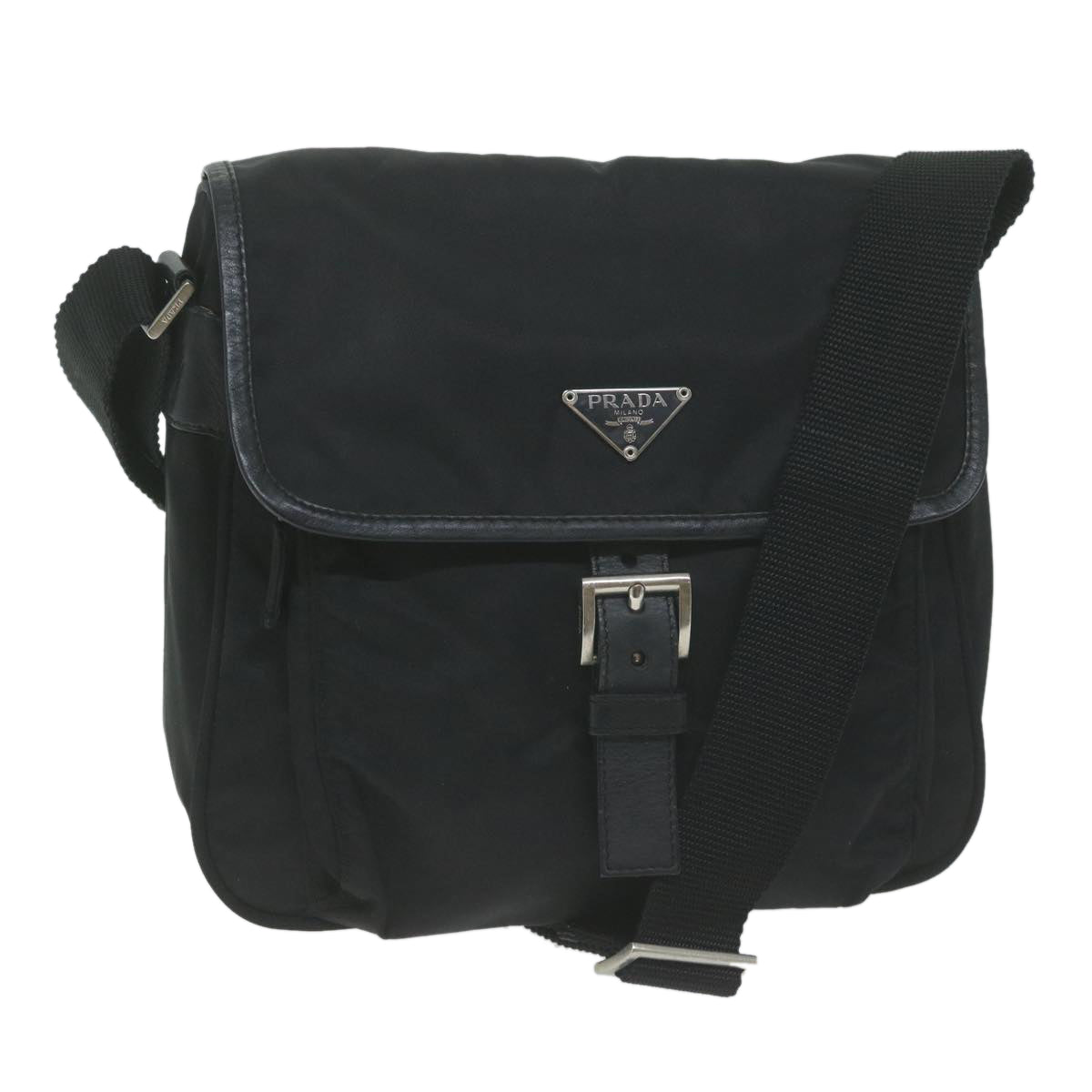 PRADA Shoulder Bag Nylon Black am5761