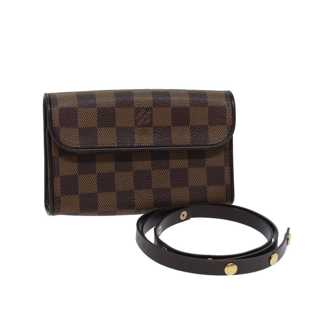 LOUIS VUITTON Damier Ebene Pochette Florentine Waist Bag N51856 LV am6004