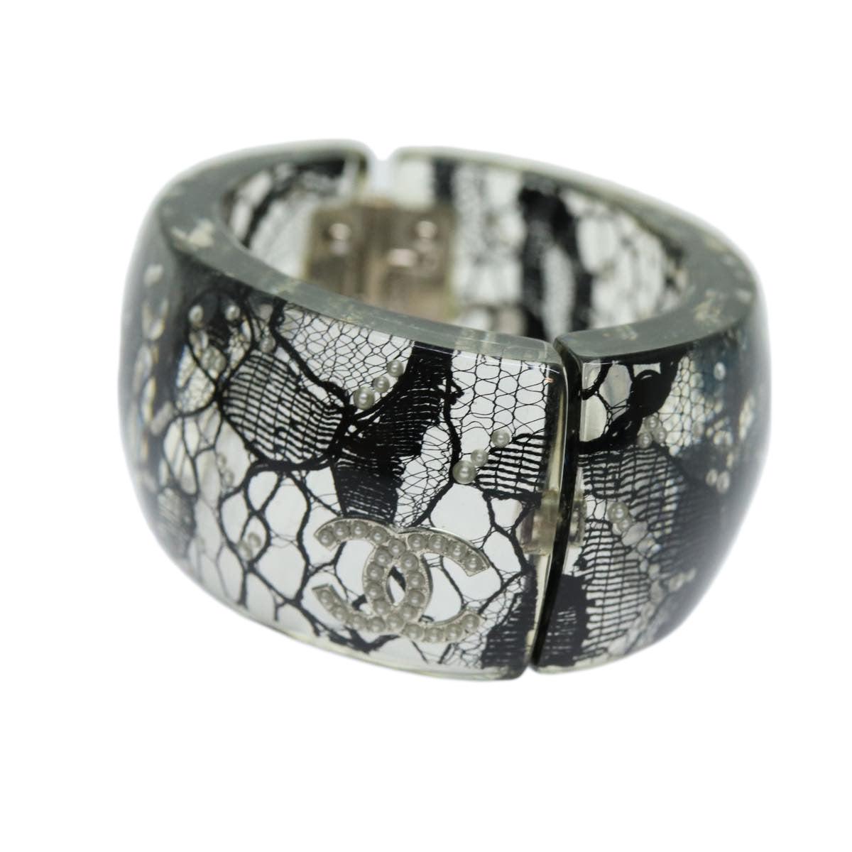 CHANEL COCO Mark Bracelet Black CC am6015