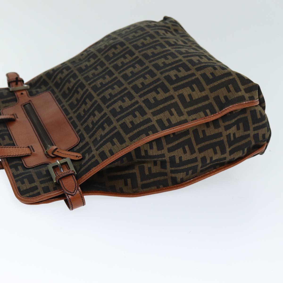 FENDI Zucca Canvas Tote Bag Brown Black am6121