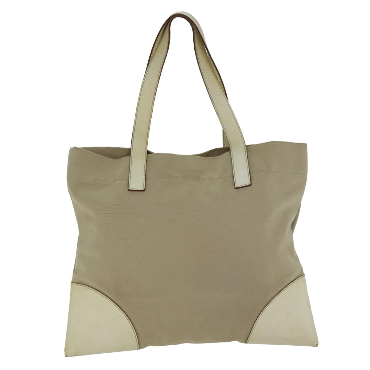 PRADA Tote Bag Canvas Beige am6376