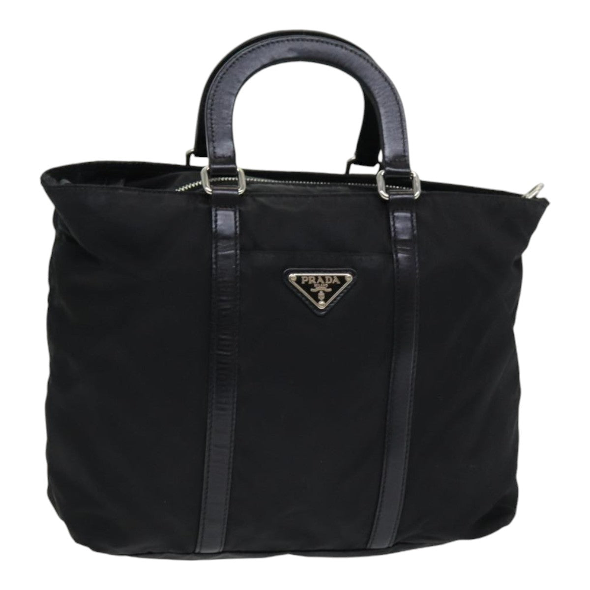 PRADA Hand Bag Nylon Black am6693