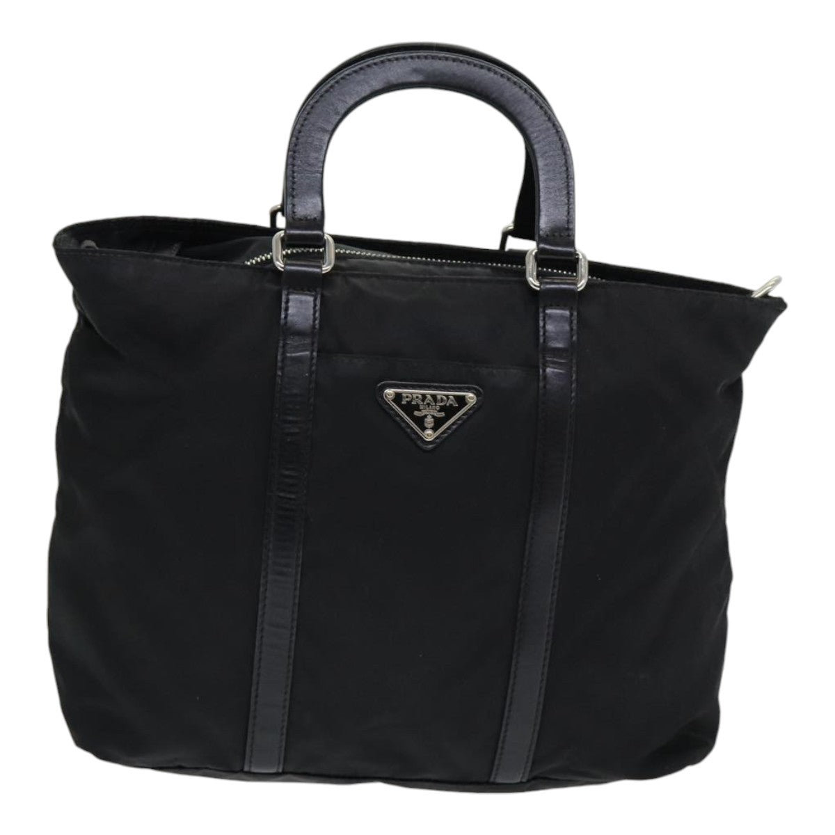 PRADA Hand Bag Nylon Black am6693