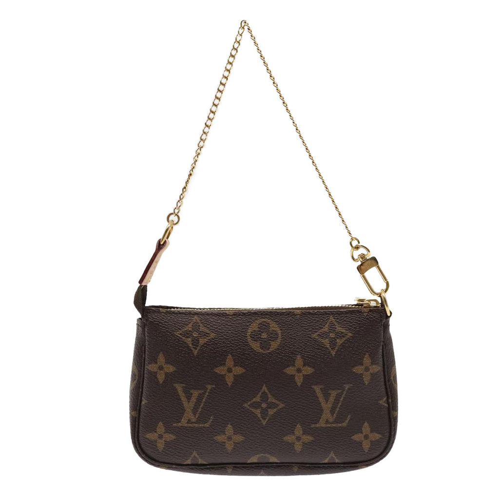 LOUIS VUITTON Monogram V line Mini Pochette Accessoires Pouch Pink am6931AV