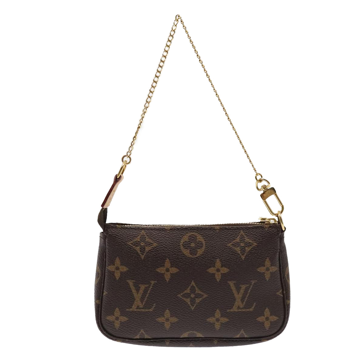 LOUIS VUITTON Monogram V line Mini Pochette Accessoires Pouch Pink am6931AV