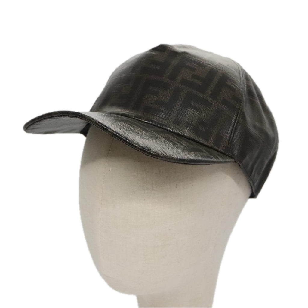 FENDI Zucca Canvas Cap Black Brown am7434