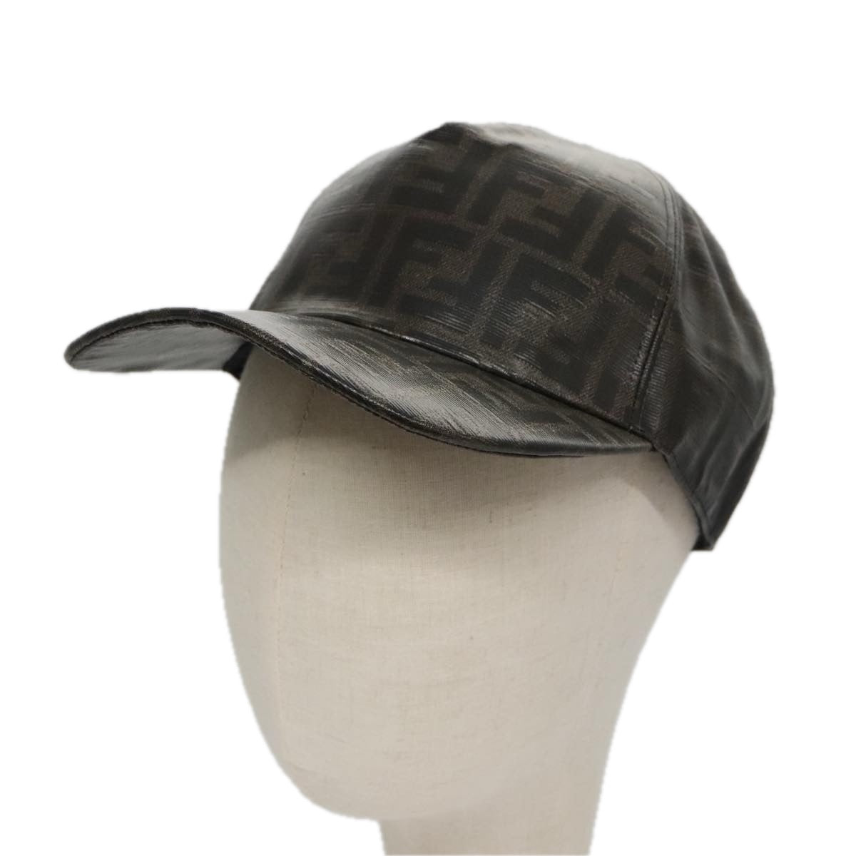 FENDI Zucca Canvas Cap Black Brown am7434