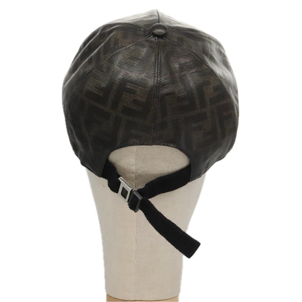 FENDI Zucca Canvas Cap Black Brown am7434